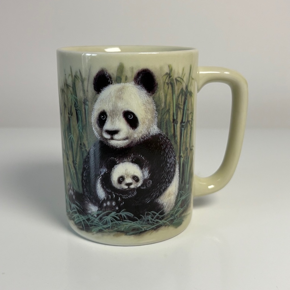 Vintage Otagiri Japan Panda and Cub Coffee Tea Mug